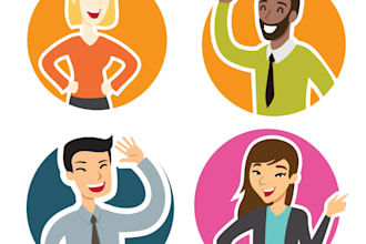 design a playful flat logo with bold style