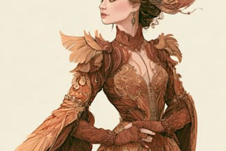 draw a fashion illustration or sketch