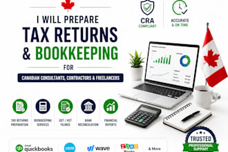 do tax returns, bookkeeping for canadian consultants contractor and freelancers