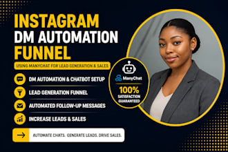 build instagram dm automation funnel with manychat for sales