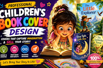 design childrens book cover, picture book cover kdp ebook cover design