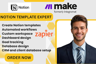build custom notion template notion dashboard notion workspace notion automation