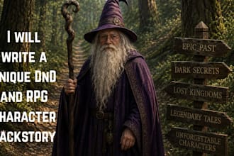 write a unique dnd and rpg character backstory
