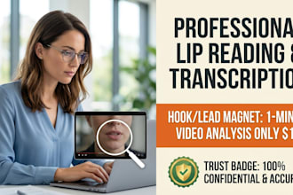 do professional lip reading with accurate video transcription