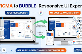 convert figma to bubble io responsive engine bubble web app saas ui design