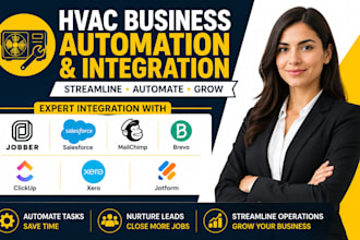 hvac jobber salesforce mailchimp brevo jotform mailchimp clickup xero pipedrive