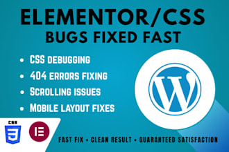 fix wordpress 404 scrolling css broken section mobile loading navigation issues