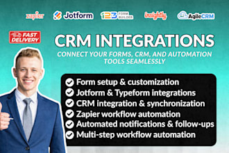 integrate jotform 123formbuilder insightly agile CRM zapier typeform salesforce