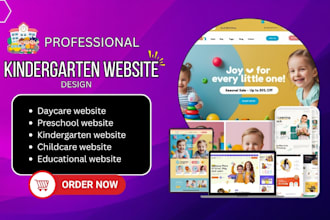 build kindergarten, daycare, preschool, school and childcare website