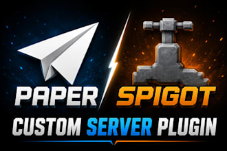 create a custom paper or spigot minecraft server plugin