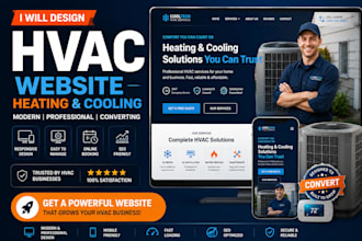 design hvac website heating and cooling website hvac contractor website