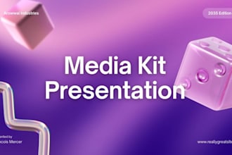 design influencer media kit brand pitch deck sponsorship proposal presentation