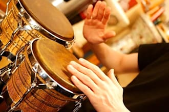 record professional snare drum, congas, djembe, and percussion tracks