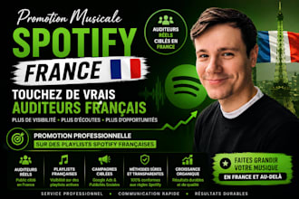 promote french spotify music promotion, spotify playlist to france listeners
