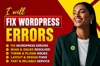fix wordpress issues, bugs, critical error, fix wordpress error, woocommerce fix