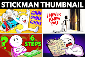 make stick figure and stickman style youtube thumbnail