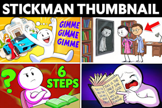make stick figure and stickman style youtube thumbnail