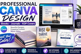 design canva ebook, journal, and amazon kdp low content book cover