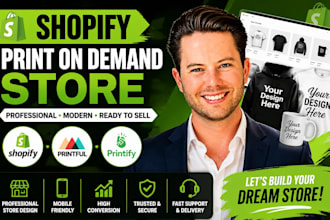 build shopify print on demand store shopify pod store printiful printify etsy