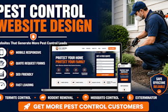 design pest control website exterminator website pest control leads website
