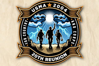 do premium military veterans logo design
