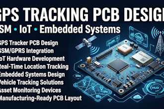 design gps tracking pcb with GSM, iot and embedded systems
