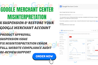 fix google merchant center suspension and misinterpretation gmc for shopping ads