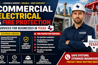 provide commercial electrical, fire protection services for business in texas