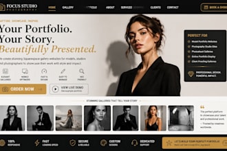 fix squarespace gallery website online model portfolio studio photoshoot website