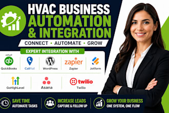 hvac quickbooks callrail wordpress zapier jotform gohighlevel asana twilio zoho