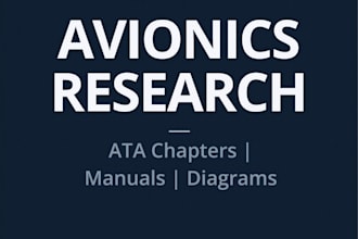 research avionics systems, ata ch, and aircraft manuals