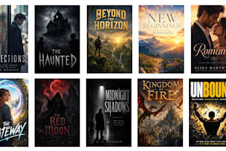 do book cover design, fantasy book cover illustrated book cover amazon KDP cover