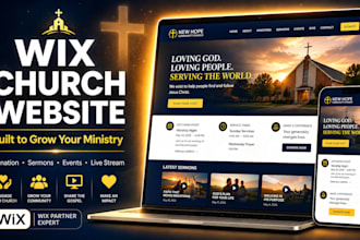 create wix church website design ministry and donation website