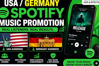 do professional germany spotify promotion, USA spotify promotion