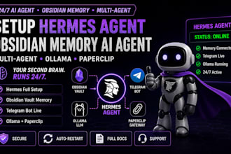 setup hermes agent obsidian memory ai agent multi agent system ollama paperclip