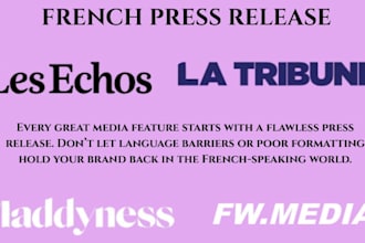 write and distribute SEO french press releases to top france media outlets