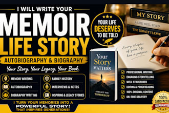 write your memoir autobiography life story, personal biography book ghostwriter