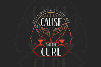 make restaurant cocktail lounge logo with featuring club