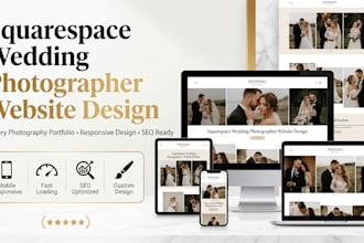 design squarespace wedding photographer website and photography portfolio