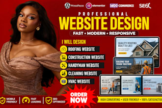 do roofing website construction website handyman website cleaning hvac website