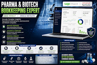 do expert pharma and biotech bookkeeping using sage intacct or oracle netsuite