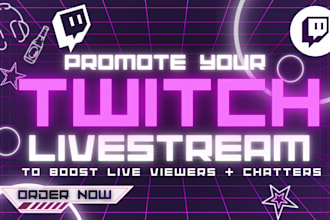 do organic promotion for your live stream to boost live viewers and chatters