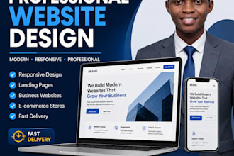 redesigning a professional business website and landing page