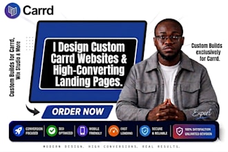 design carrd website redesign, wix studio, carrd landing page design carrd