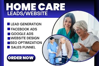 home care leads healthcare home care website elderly care leads home care logo