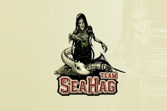 make team sea hag fishing team logo