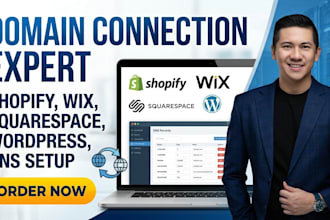connect transfer domain to shopify wix squarespace wordpress