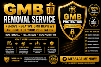 permanently delete negative gmb and google links