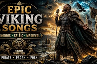 compose epic nordic, viking, medieval, folk, irish celtic, pirate, pagan song