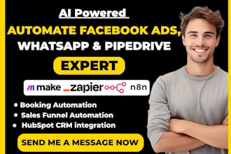 do pipedrive facebook ads slack whatsapp twilio google calendar zoom automation